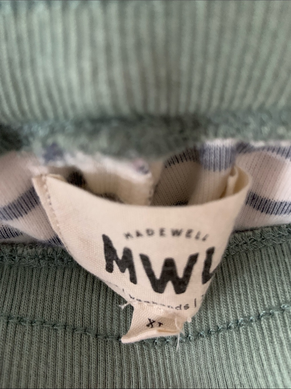 Madewell MWL Navy White Stripe Cozy Matching Lounge Sweatpants Set - Picture 10 of 10
